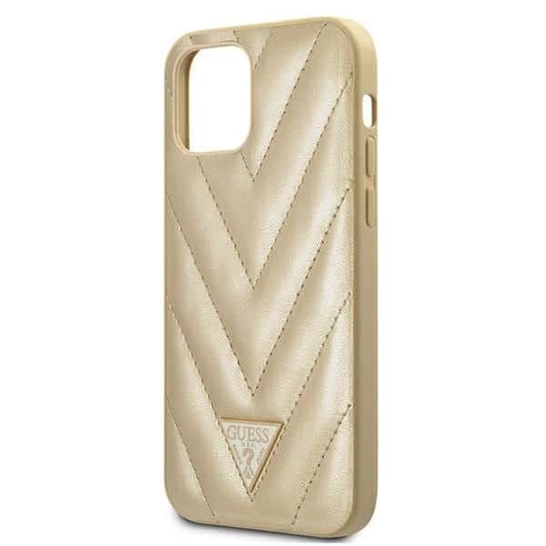 Guess V-Quilted Collection - θήκη για Apple iPhone 12 mini - Χρυσό 5