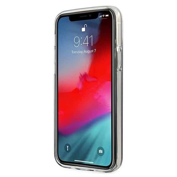 Guess Glitter Gradient Script - θήκη για Apple iPhone 12 mini - Ροζ 5