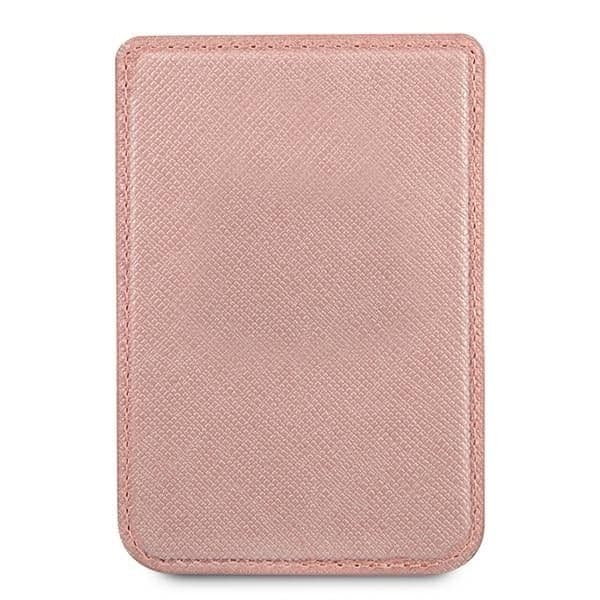 Guess Wallet Card Slot GUWMSSASLPI MagSafe Saffiano ροζ/pink 3