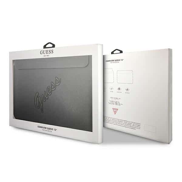 Guess Θήκη GUCS13PUSASBK 13" μαύρο /black Saffiano Script 5