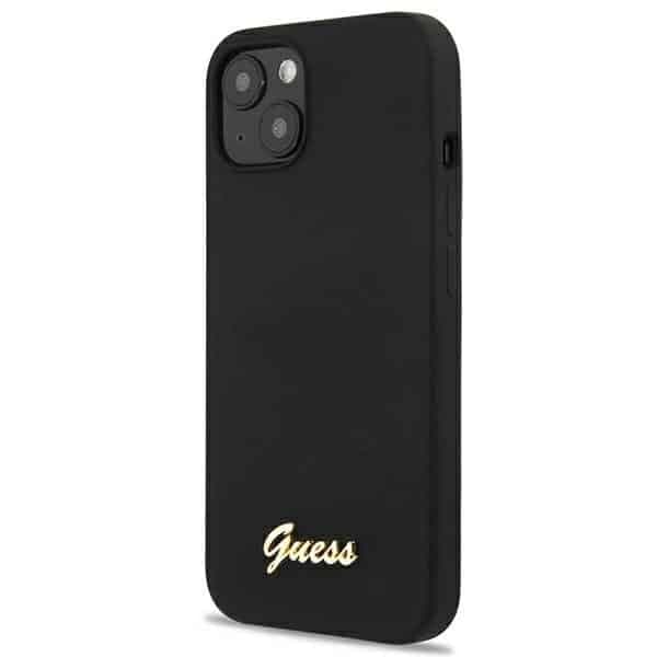 Guess Silicone Script Gold Logo - θήκη για Apple iPhone 13 - Μαύρο 2