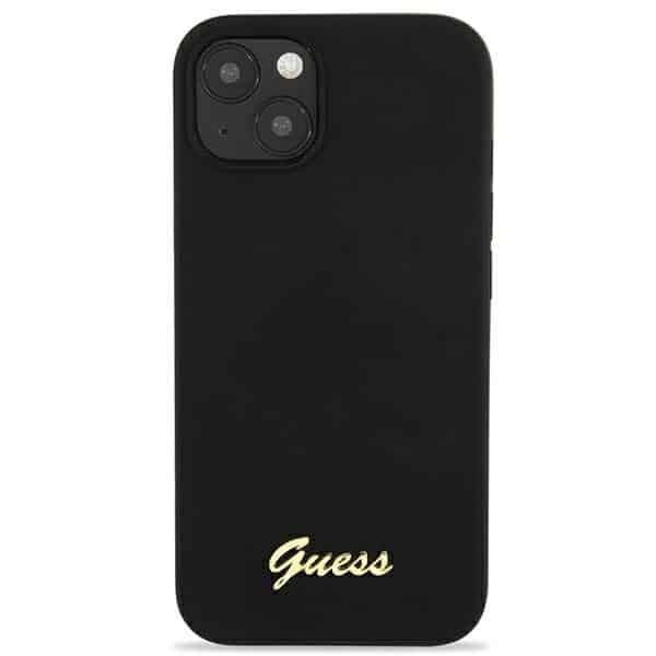 Guess Silicone Script Gold Logo - θήκη για Apple iPhone 13 - Μαύρο 3