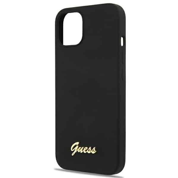 Guess Silicone Script Gold Logo - θήκη για Apple iPhone 13 - Μαύρο 5