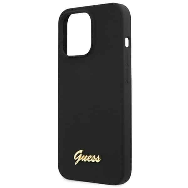 Guess Silicone Script Gold Logo - θήκη για Apple iPhone 13 Pro / - Μαύρο 6