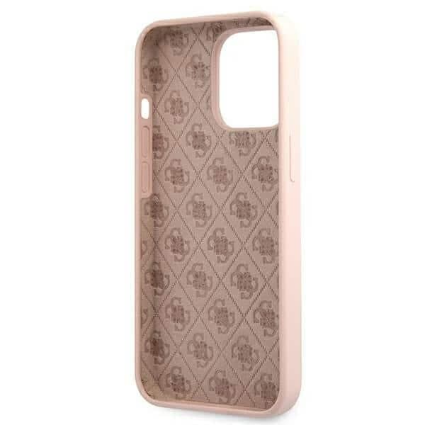 Guess Silicone Script Gold Logo - θήκη για Apple iPhone 13 Pro / - Ροζ 7
