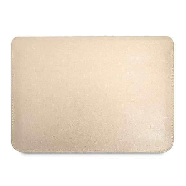 Guess Θήκη GUCS14PSATLE 14" beżowy /beige Saffiano Triangle Logo 3