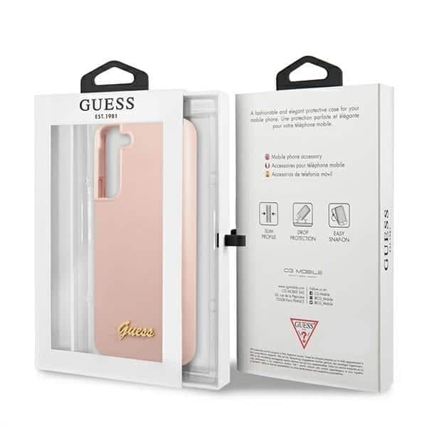 Guess Metal Logo - θήκη για Samsung S22+ / S906 - Ροζ 8
