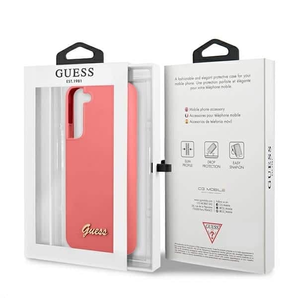 Guess Metal Logo - θήκη για Samsung S22+ S906 - Ροζ 8