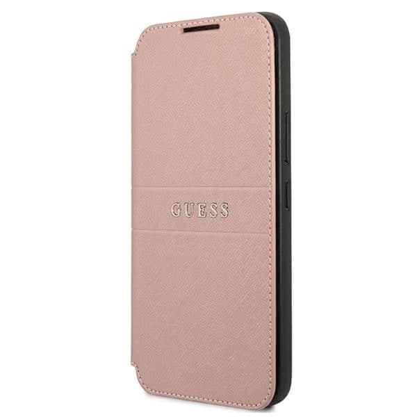 Guess Saffiano Stripe - θήκη για Samsung Galaxy S22 + S906 - Ροζ