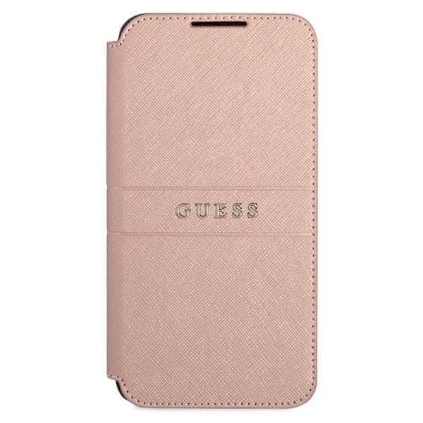 Guess Saffiano Stripe - θήκη για Samsung Galaxy S22 + S906 - Ροζ 2