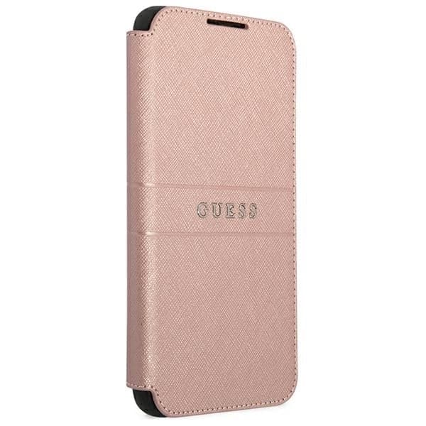 Guess Saffiano Stripe - θήκη για Samsung Galaxy S22 + S906 - Ροζ 3