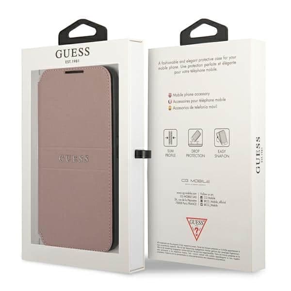 Guess Saffiano Stripe - θήκη για Samsung Galaxy S22 + S906 - Ροζ 7