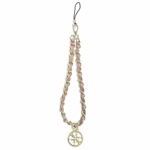 Guess charm GUSTSAS4P Phone Strap ροζ/pink Chain Metal 4G Charm
