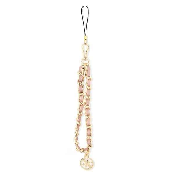 Guess charm GUSTSAS4P Phone Strap ροζ/pink Chain Metal 4G Charm 2
