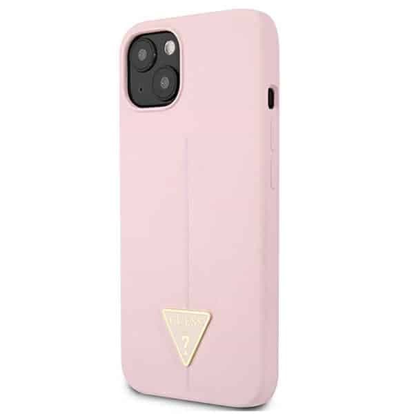 Guess Silicone Triangle - θήκη για Apple iPhone 13 mini - Μωβ 2