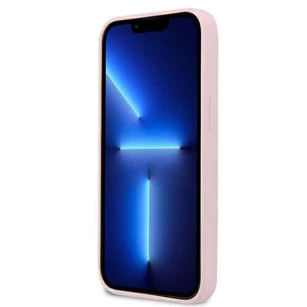 Guess Silicone Triangle - θήκη για Apple iPhone 13 mini - Μωβ 5