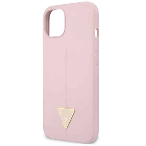 Guess Silicone Triangle - θήκη για Apple iPhone 13 mini - Μωβ 6
