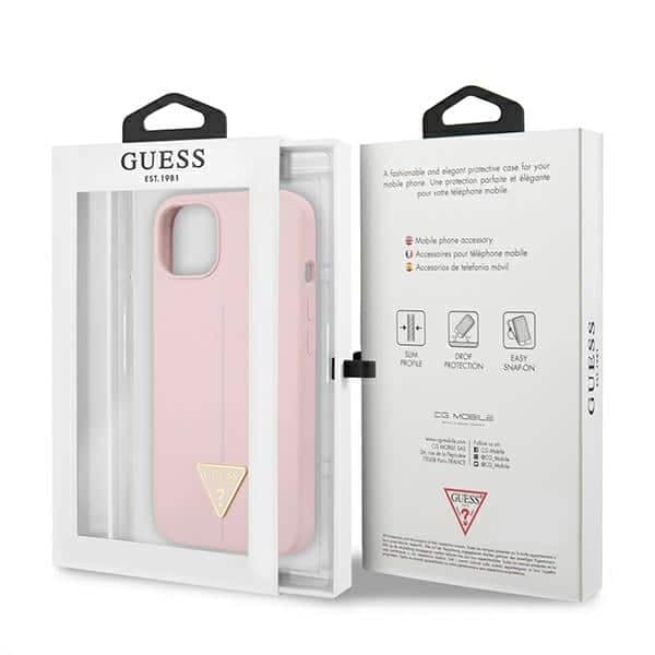 Guess Silicone Triangle - θήκη για Apple iPhone 13 mini - Μωβ 8