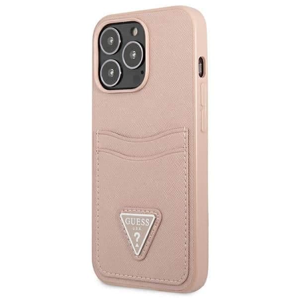 Guess Triangle Logo Cardslot - θήκη για Apple iPhone 13 Pro Max - Ροζ 2