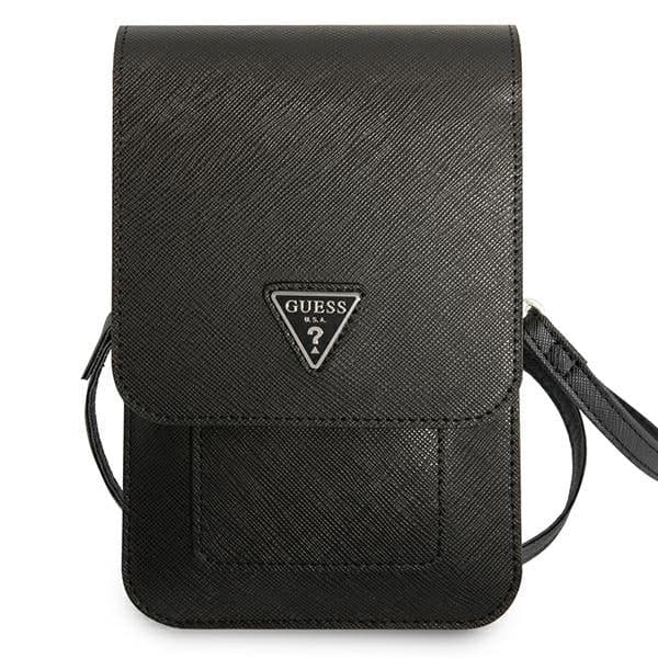 Guess Τσάντα GUWBSATMBK μαύρο/black Saffiano Triangle 2
