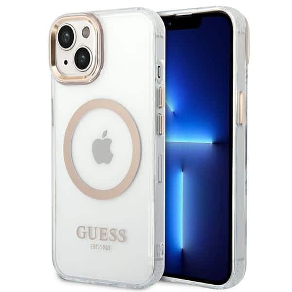 Guess Metal Outline MagSafe - θήκη για Apple iPhone 14 Plus - Χρυσό