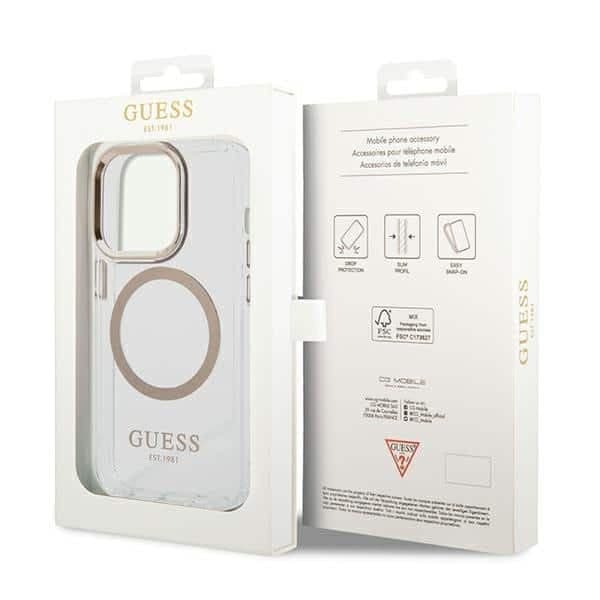 Guess Metal Outline Magsafe - θήκη για Apple iPhone 14 Pro - Διάφανο 8