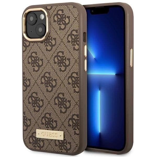 Guess Logo Plate MagSafe - θήκη για Apple iPhone 14 Plus - Καφέ