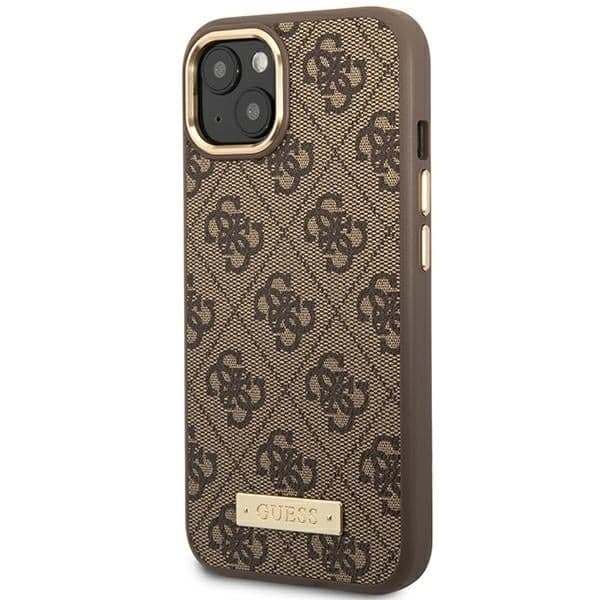 Guess Logo Plate MagSafe - θήκη για Apple iPhone 14 Plus - Καφέ 2