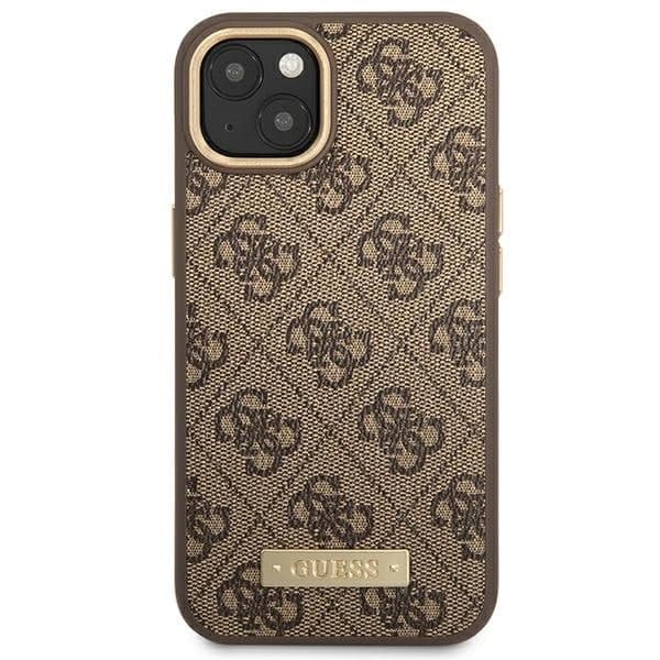 Guess Logo Plate MagSafe - θήκη για Apple iPhone 14 Plus - Καφέ 3