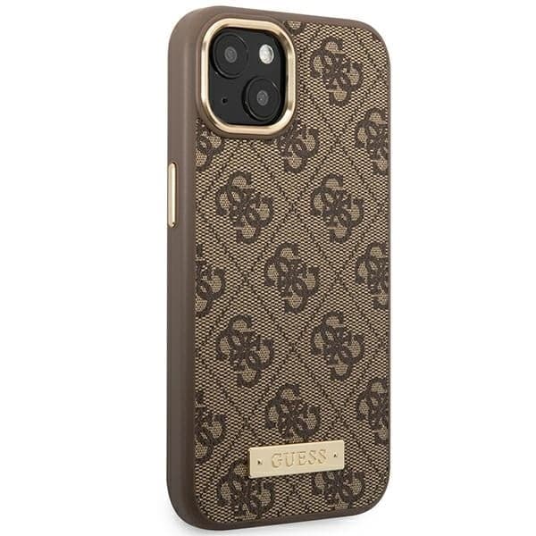 Guess Logo Plate MagSafe - θήκη για Apple iPhone 14 Plus - Καφέ 4
