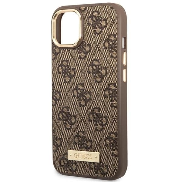 Guess Logo Plate MagSafe - θήκη για Apple iPhone 14 Plus - Καφέ 6