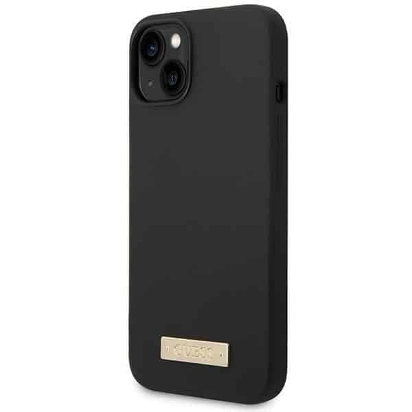 Guess Silicone Logo Plate MagSafe - θήκη για Apple iPhone 14 Plus - Μαύρο 2