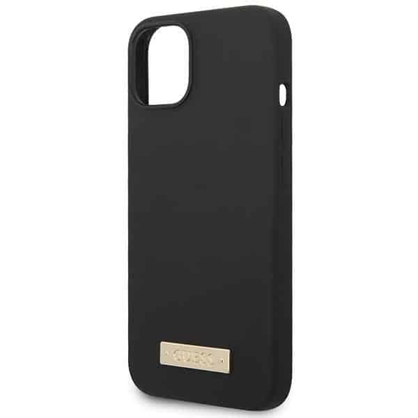 Guess Silicone Logo Plate MagSafe - θήκη για Apple iPhone 14 Plus - Μαύρο 6