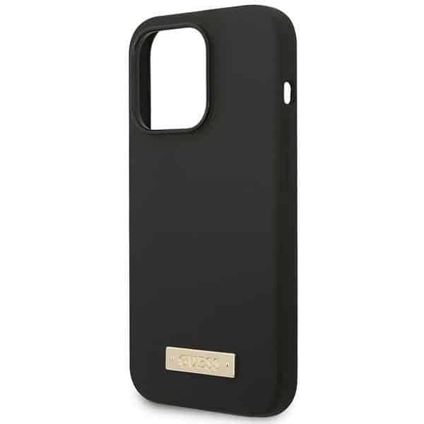 Guess Silicone Logo Plate MagSafe - θήκη για Apple iPhone 14 Pro - Μαύρο 6
