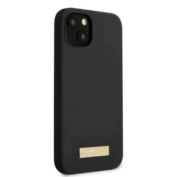 Guess Silicone Logo Plate MagSafe - θήκη για Apple iPhone 13 mini - Μαύρο 4