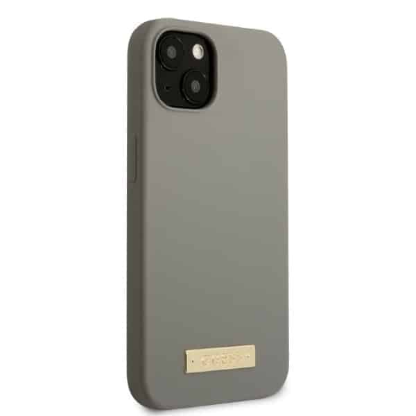 Guess Silicone Logo Plate MagSafe - θήκη για Apple iPhone 13 mini - Γκρι 4