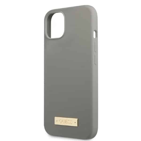 Guess Silicone Logo Plate MagSafe - θήκη για Apple iPhone 13 mini - Γκρι 6