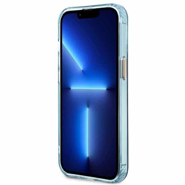 Guess Gold Outline Translucent MagSafe - θήκη για Apple iPhone 13 / Pro - Μπλε 5