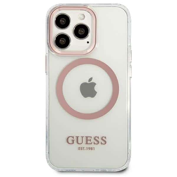 Guess Metal Outline MagSafe - θήκη για Apple iPhone 13 Pro / - Ροζ 3