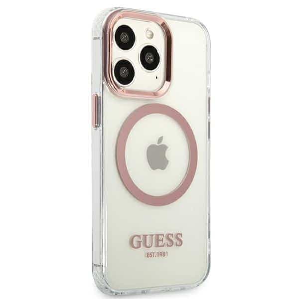 Guess Metal Outline MagSafe - θήκη για Apple iPhone 13 Pro / - Ροζ 4