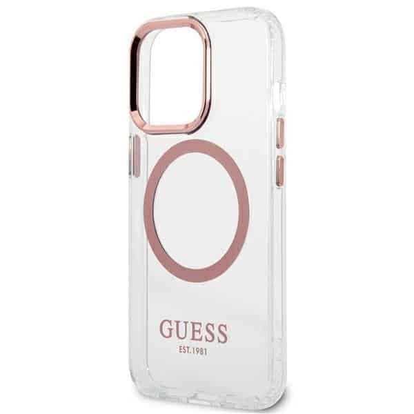 Guess Metal Outline MagSafe - θήκη για Apple iPhone 13 Pro / - Ροζ 6