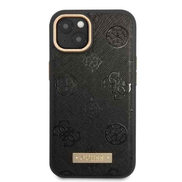 Guess Peony Logo Plate MagSafe - θήκη για Apple iPhone 13 - Μαύρο 3