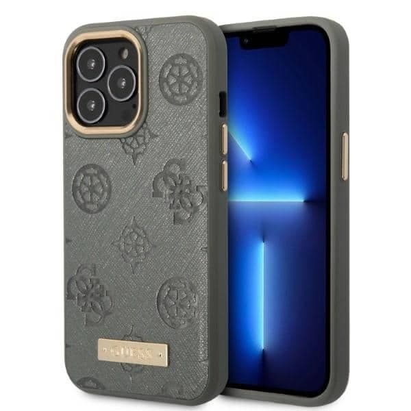 Guess Peony Logo Plate MagSafe - θήκη για Apple iPhone 13 Pro / - Γκρι