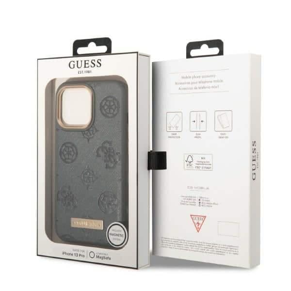 Guess Peony Logo Plate MagSafe - θήκη για Apple iPhone 13 Pro / - Γκρι 8