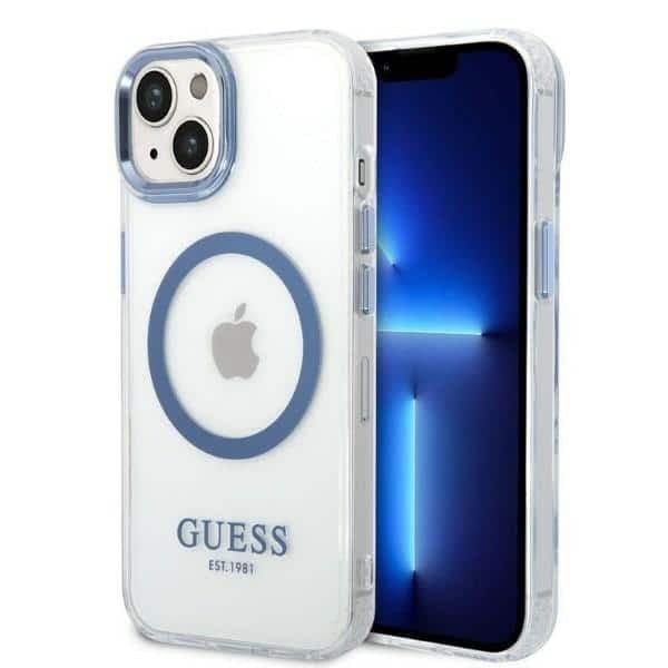 Guess Metal Outline Magsafe - θήκη για Apple iPhone 14 Plus / 15 - Διάφανο