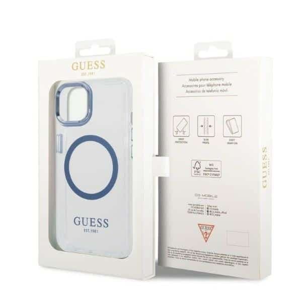 Guess Metal Outline Magsafe - θήκη για Apple iPhone 14 Plus / 15 - Διάφανο 8