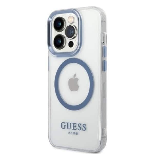 Guess Metal Outline MagSafe - θήκη για Apple iPhone 14 Pro - Μπλε 2