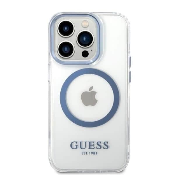 Guess Metal Outline MagSafe - θήκη για Apple iPhone 14 Pro - Μπλε 3