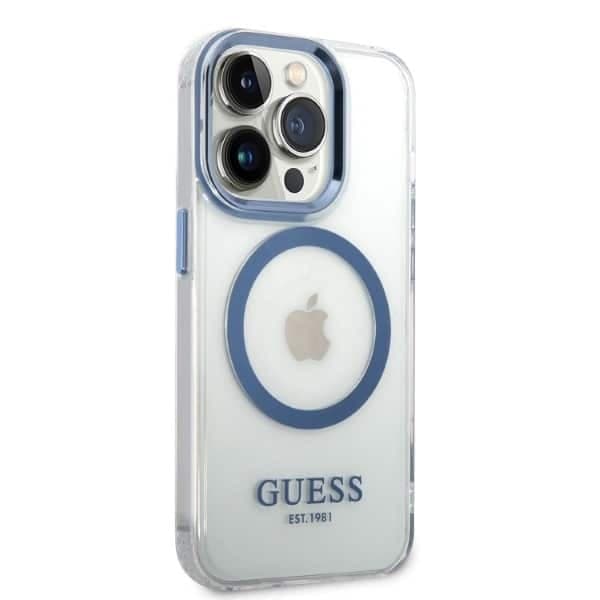 Guess Metal Outline MagSafe - θήκη για Apple iPhone 14 Pro - Μπλε 4