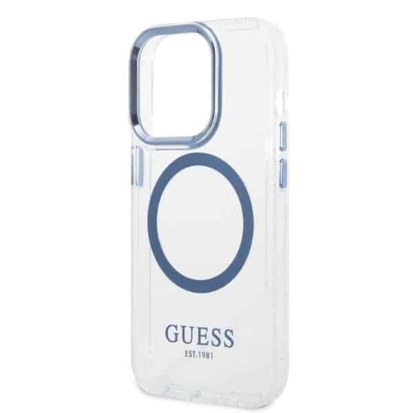 Guess Metal Outline MagSafe - θήκη για Apple iPhone 14 Pro - Μπλε 6